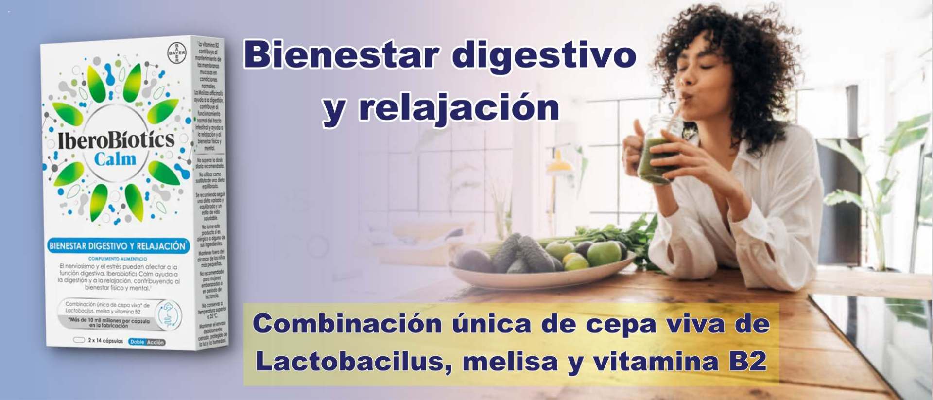 Iberobiotics Calm Bienestar digestivo y relajación 2x14 cápsulas