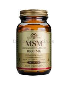 Solgar MSM supplement 1000 mg methylsulfonylmethane 60 tablets